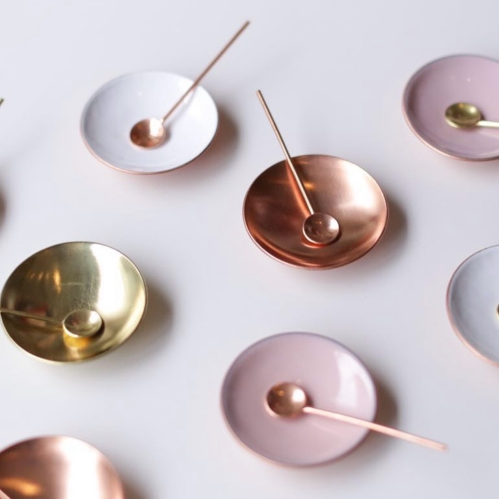 Mini Copper Salt Cellar + Spoon - Picture 3 of 5